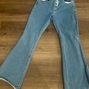 Good American Light Blue Flare Jeans